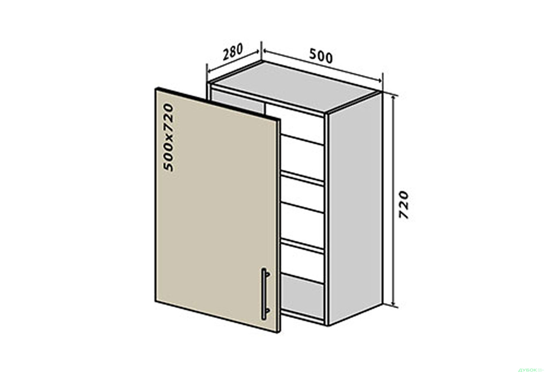 В5 Тумба 1Д 50 Вудлайн / WoodLine VIP-master - Зображення 1 Зображення 1 - В5 Тумба 1Д 50 Вудлайн / WoodLine VIP-master