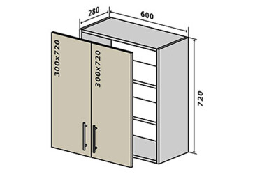 В6 Тумба 2Д 60 Вудлайн / WoodLine VIP-master