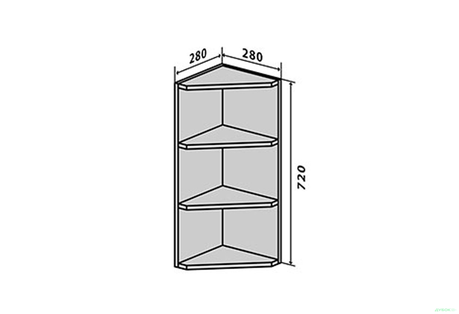 В15 Полиці кутові 72 Вудлайн / WoodLine VIP-master - Зображення 1 Зображення 1 - В15 Полиці кутові 72 Вудлайн / WoodLine VIP-master