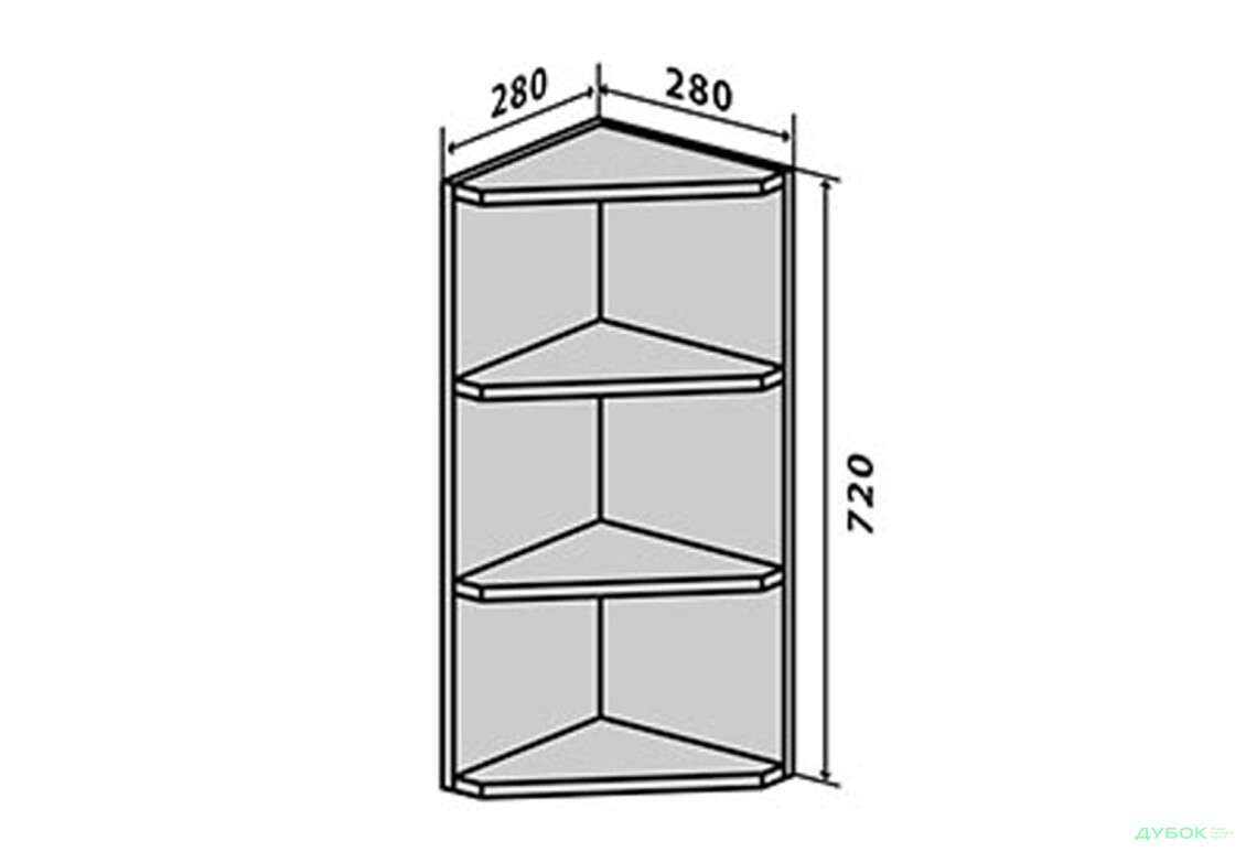 В15 Полиці кутові 72 Вудлайн / WoodLine VIP-master - Зображення 1 Зображення 1 - В15 Полиці кутові 72 Вудлайн / WoodLine VIP-master