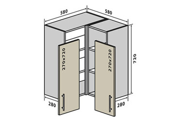 В18 Тумба кутова 58