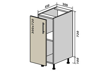 Н2 Тумба 1Д 30 Вудлайн / WoodLine VIP-master