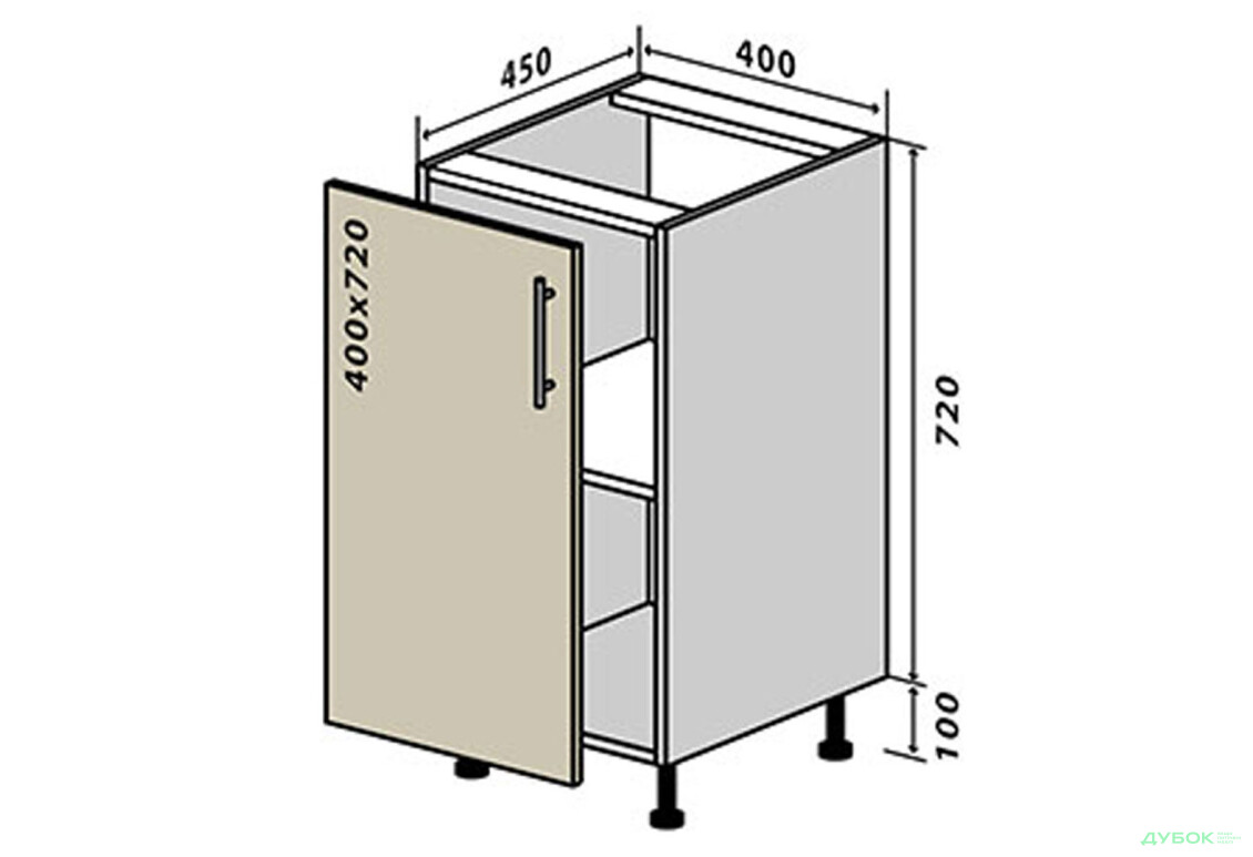 Н3 Тумба 1Д 40 Вудлайн / WoodLine VIP-master - Зображення 1 Зображення 1 - Н3 Тумба 1Д 40 Вудлайн / WoodLine VIP-master