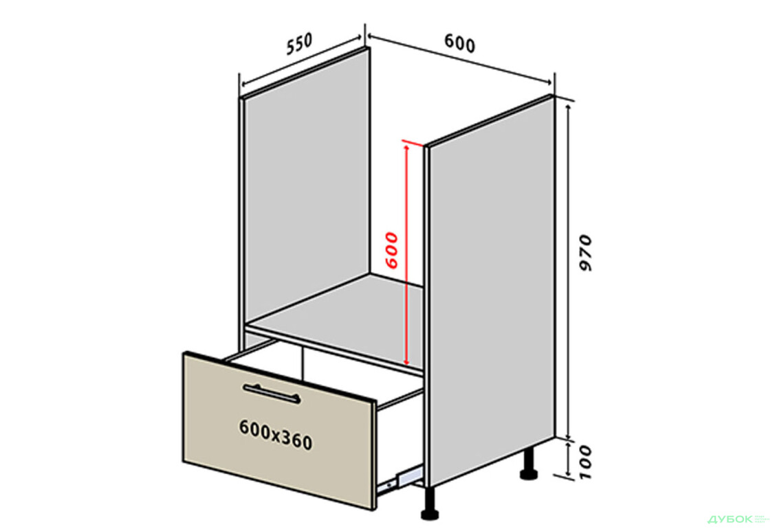 Н32 Тумба для духовки 1Ш New Вудлайн / WoodLine VIP-master - Зображення 1 Зображення 1 - Н32 Тумба для духовки 1Ш New Вудлайн / WoodLine VIP-master