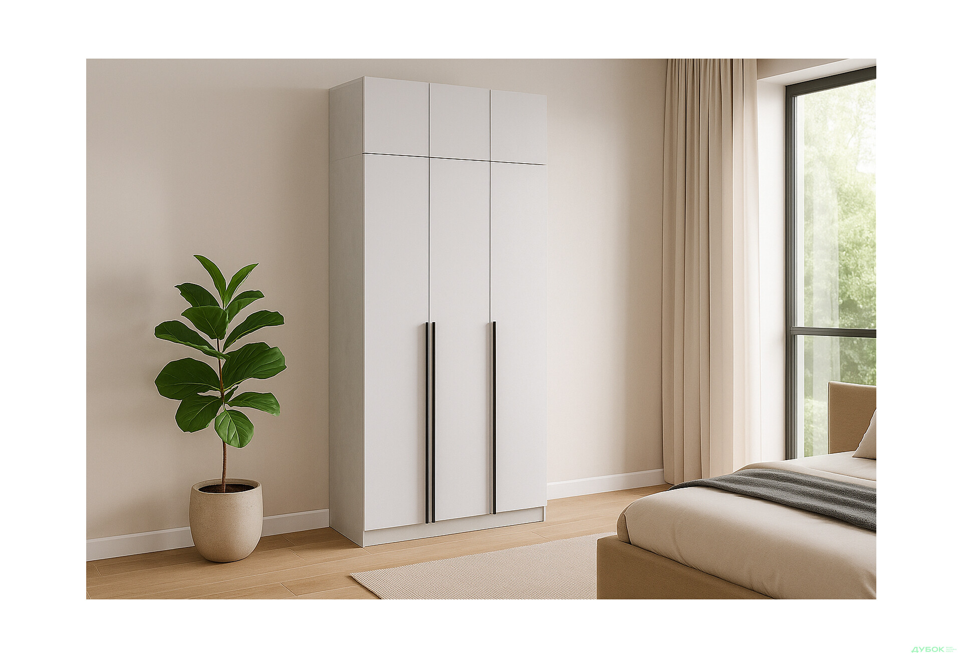 Шафа Київський стандарт Елегант Д 6-дверна з антресоллю 120 см бетон стайл / німфея альба - Зображення 2 Зображення 2 - Шафа Київський стандарт Елегант Д 6-дверна з антресоллю 120 см бетон стайл / німфея альба