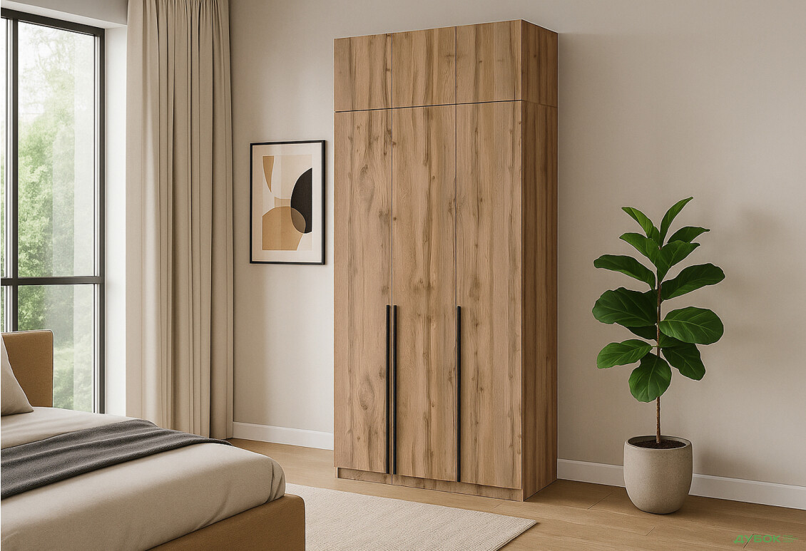 Шафа Київський стандарт Елегант Д 6-дверна з антресоллю 120 см дуб аппалачі - Зображення 2 Зображення 2 - Шафа Київський стандарт Елегант Д 6-дверна з антресоллю 120 см дуб аппалачі