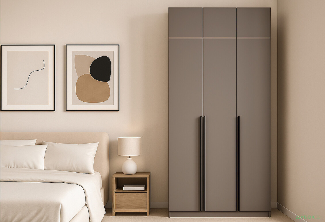 Шкаф Киевский стандарт Элегант Д 6-дверный с антресолью 120 см тоффи - Изображение 2 Изображение 2 - Шкаф Киевский стандарт Элегант Д 6-дверный с антресолью 120 см тоффи