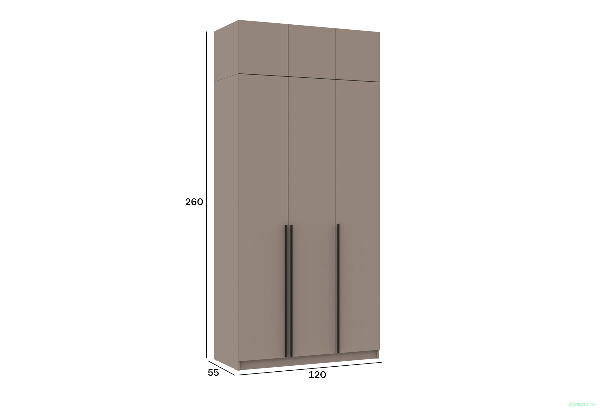Шкаф Киевский стандарт Элегант Д 6-дверный с антресолью 120 см тоффи - Изображение 4 Изображение 4 - Шкаф Киевский стандарт Элегант Д 6-дверный с антресолью 120 см тоффи