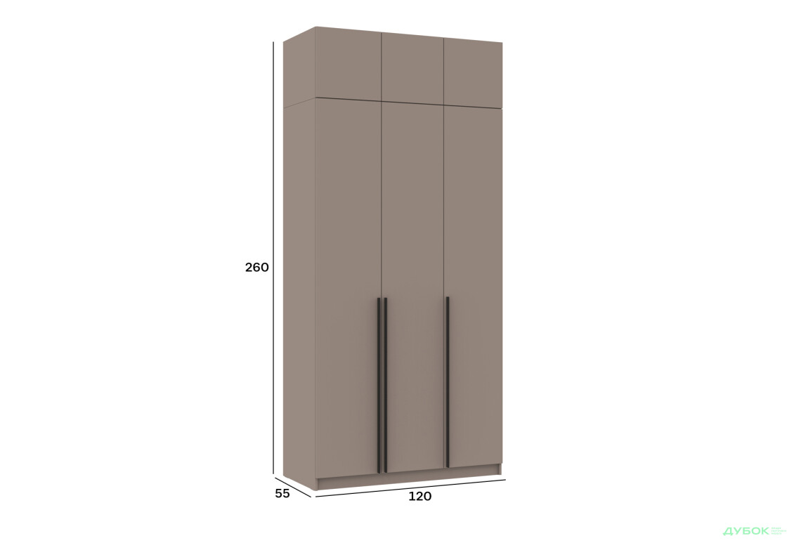 Шкаф Киевский стандарт Элегант Д 6-дверный с антресолью 120 см тоффи - Изображение 4 Изображение 4 - Шкаф Киевский стандарт Элегант Д 6-дверный с антресолью 120 см тоффи