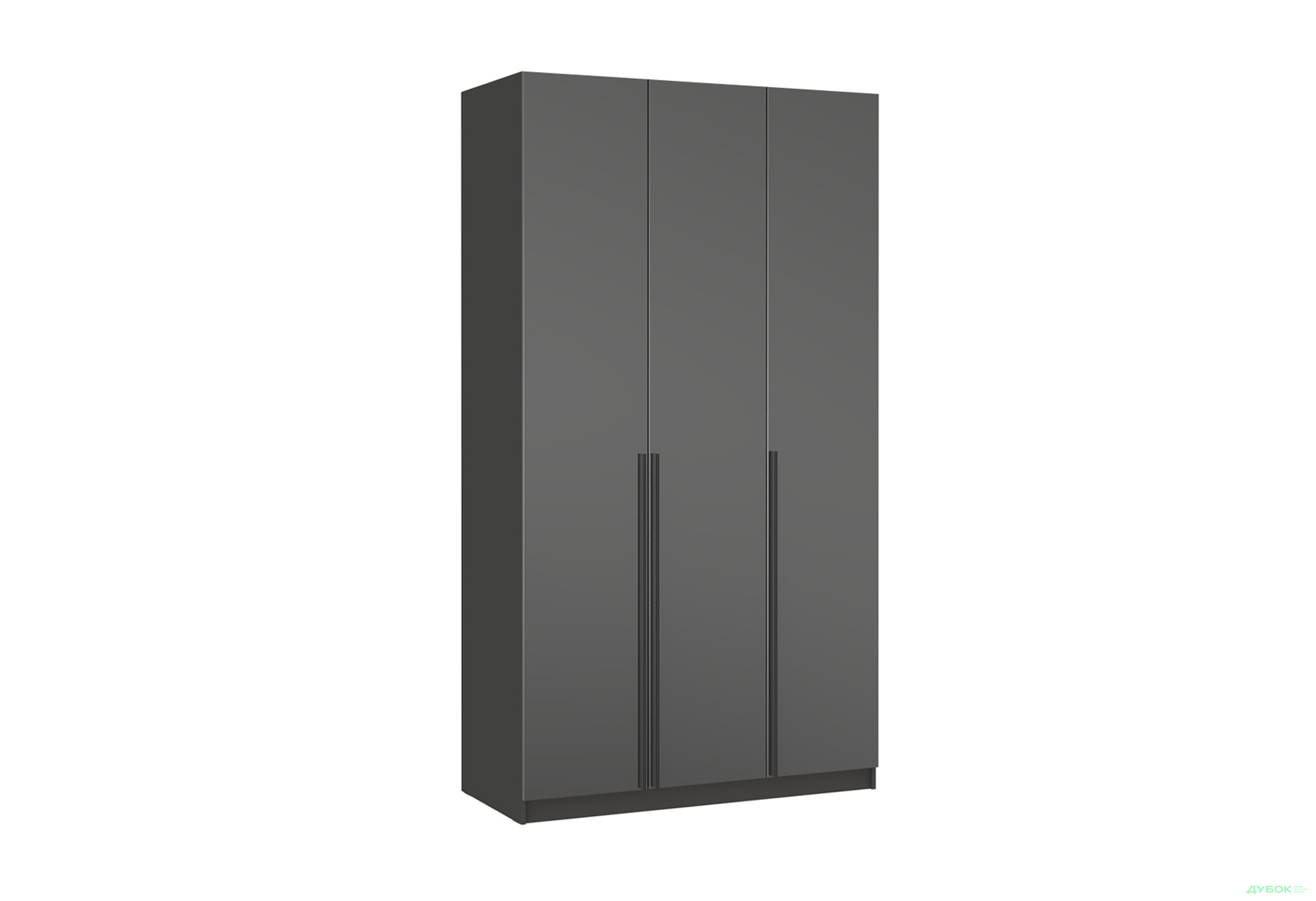 Шафа Київський стандарт Елегант М 3-дверна 120 см антрацит / графіт глянець - Зображення 1 Зображення 1 - Шафа Київський стандарт Елегант М 3-дверна 120 см антрацит / графіт глянець