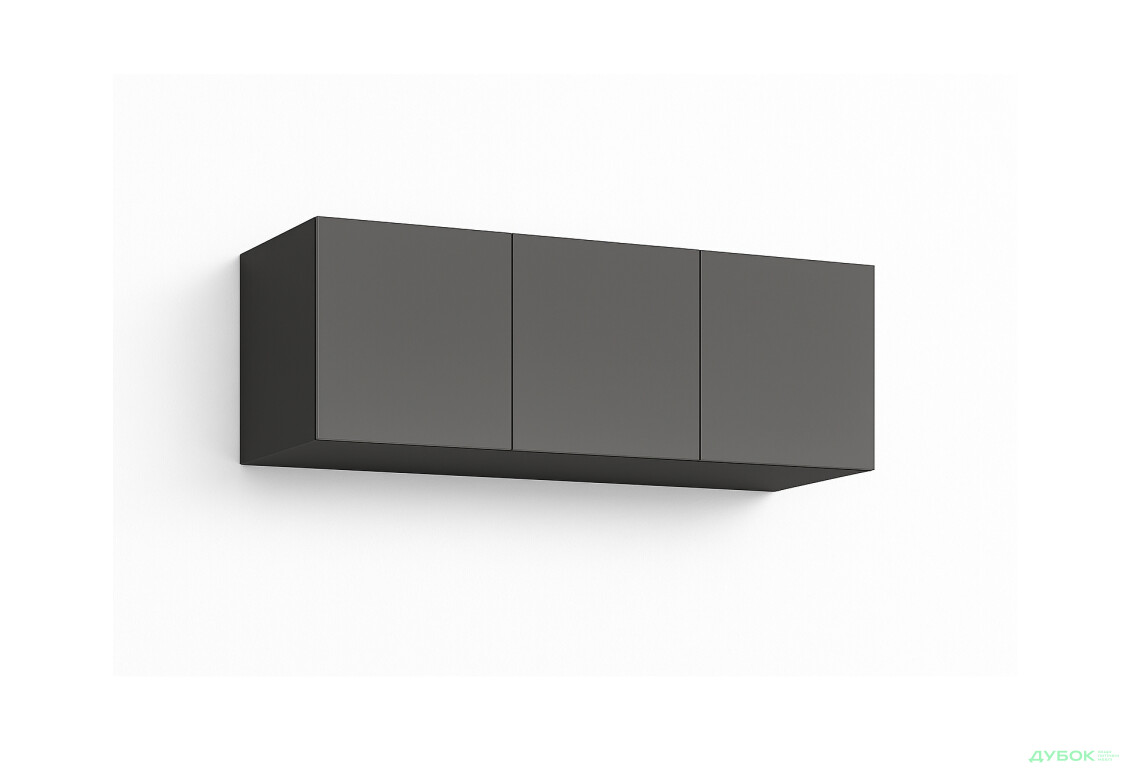 Антресоль Київський стандарт Елегант М 3-дверна 120 см антрацит / графіт глянець - Зображення 1 Зображення 1 - Антресоль Київський стандарт Елегант М 3-дверна 120 см антрацит / графіт глянець