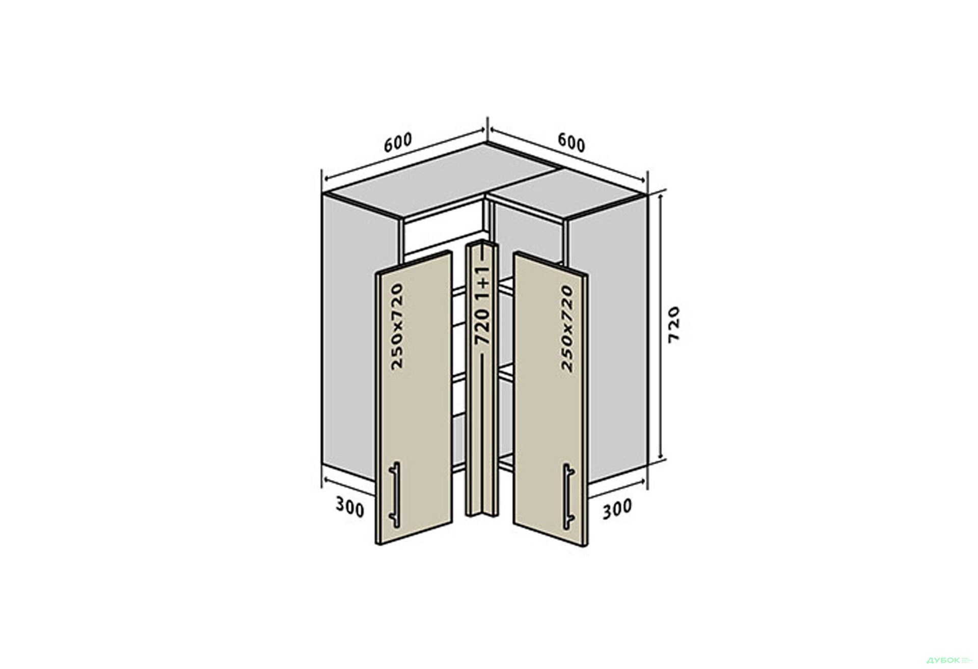 В18 Тумба кутова 60х60 Вудлайн Люкс / WoodLine Luxe VIP-master - Зображення 1 Зображення 1 - В18 Тумба кутова 60х60 Вудлайн Люкс / WoodLine Luxe VIP-master