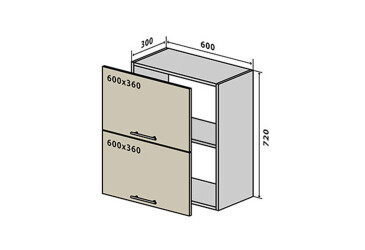 В20 Тумба 2Д 60 Вудлайн Люкс / WoodLine Luxe VIP-master