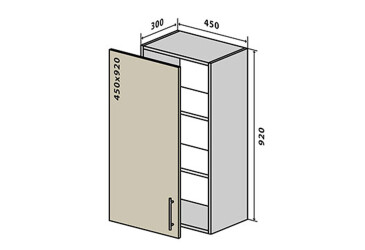 В44 Тумба 1Д 45 Вудлайн Люкс / WoodLine Luxe VIP-master