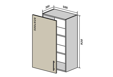 В45 Тумба 1Д 50 Вудлайн Люкс / WoodLine Luxe VIP-master