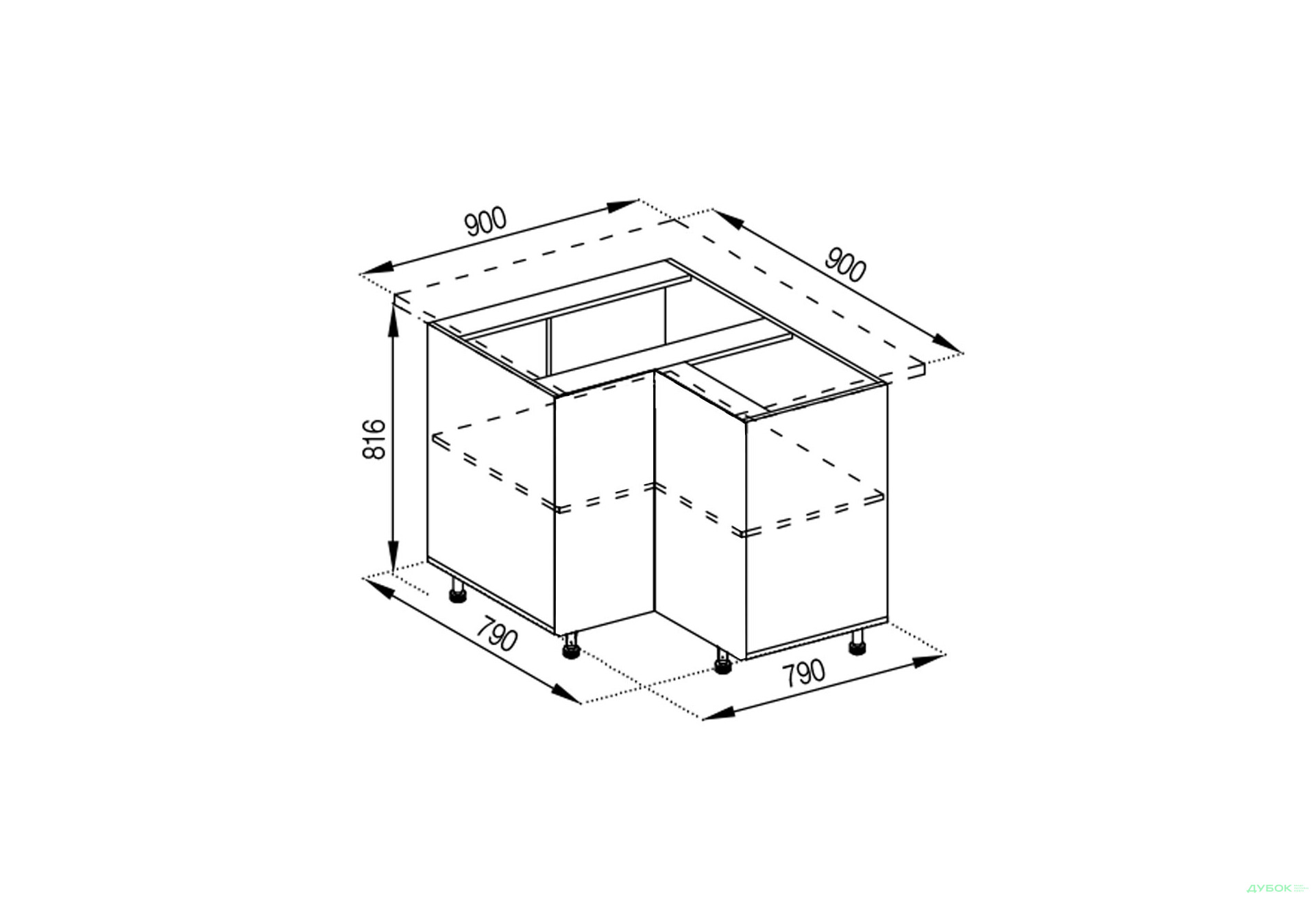 Корпус Н 90x90 Svit Mebliv - Изображение 1 Изображение 1 - Корпус Н 90x90 Svit Mebliv