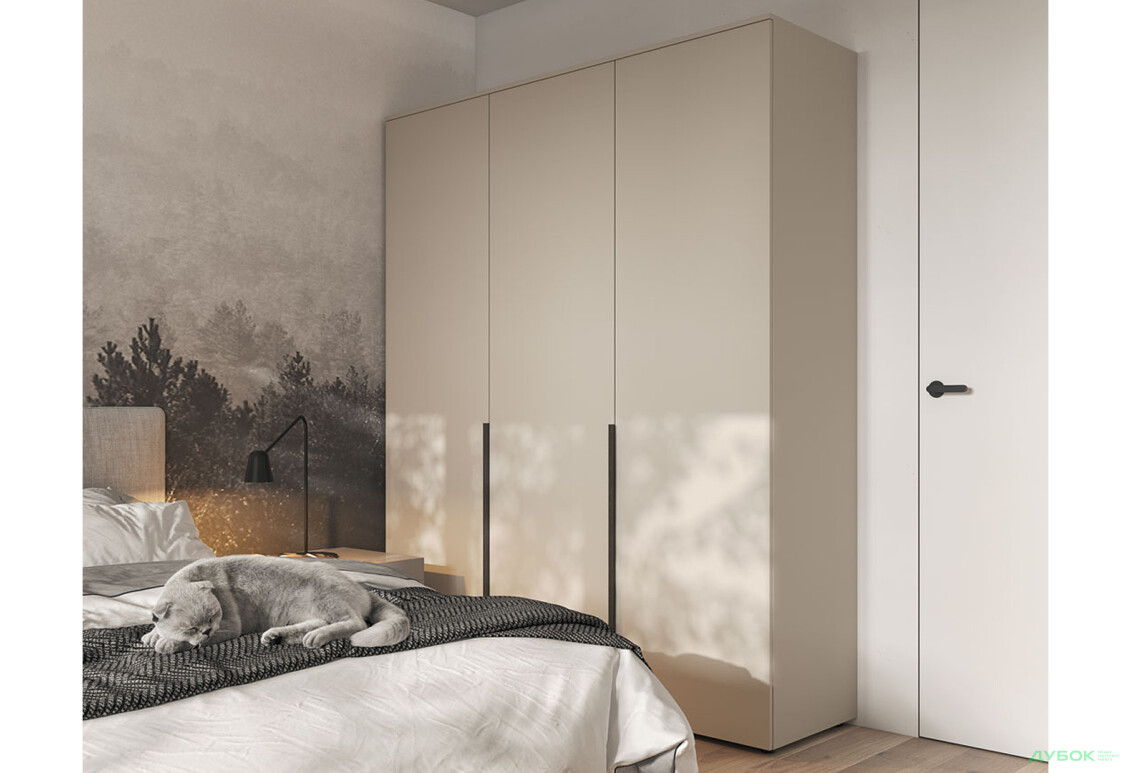 Шафа Moreli Ліберті (ST0027) зі штангою та відділенням з полицями 3-дверна 180 см кашемір - Зображення 2 Зображення 2 - Шафа Moreli Ліберті (ST0027) зі штангою та відділенням з полицями 3-дверна 180 см кашемір