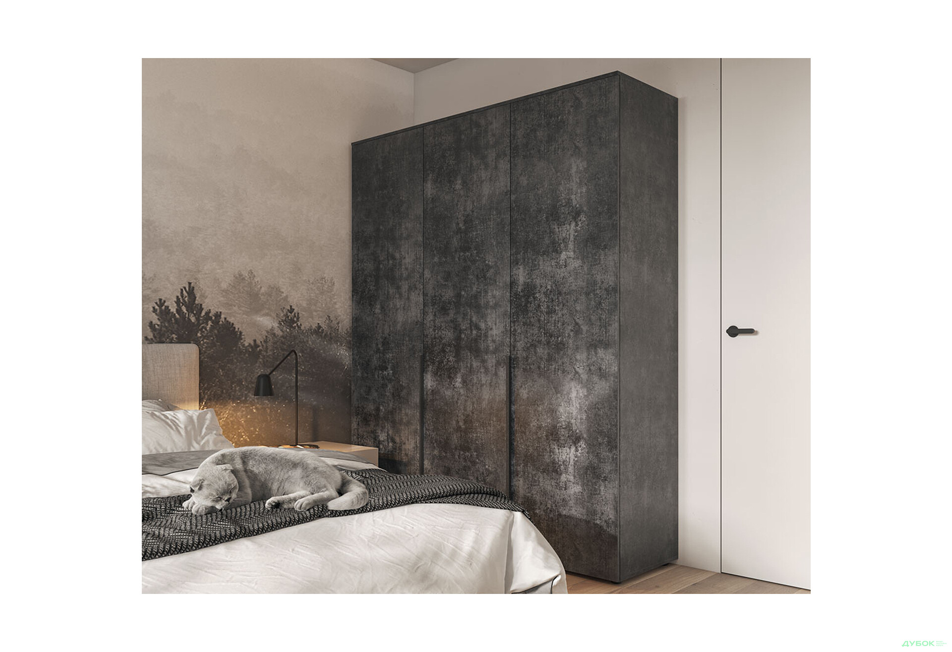 Шкаф Moreli Либерти (ST0027) со штангой и отделением с полками 3-дверный 180 см бетон темный - Изображение 2 Изображение 2 - Шкаф Moreli Либерти (ST0027) со штангой и отделением с полками 3-дверный 180 см бетон темный