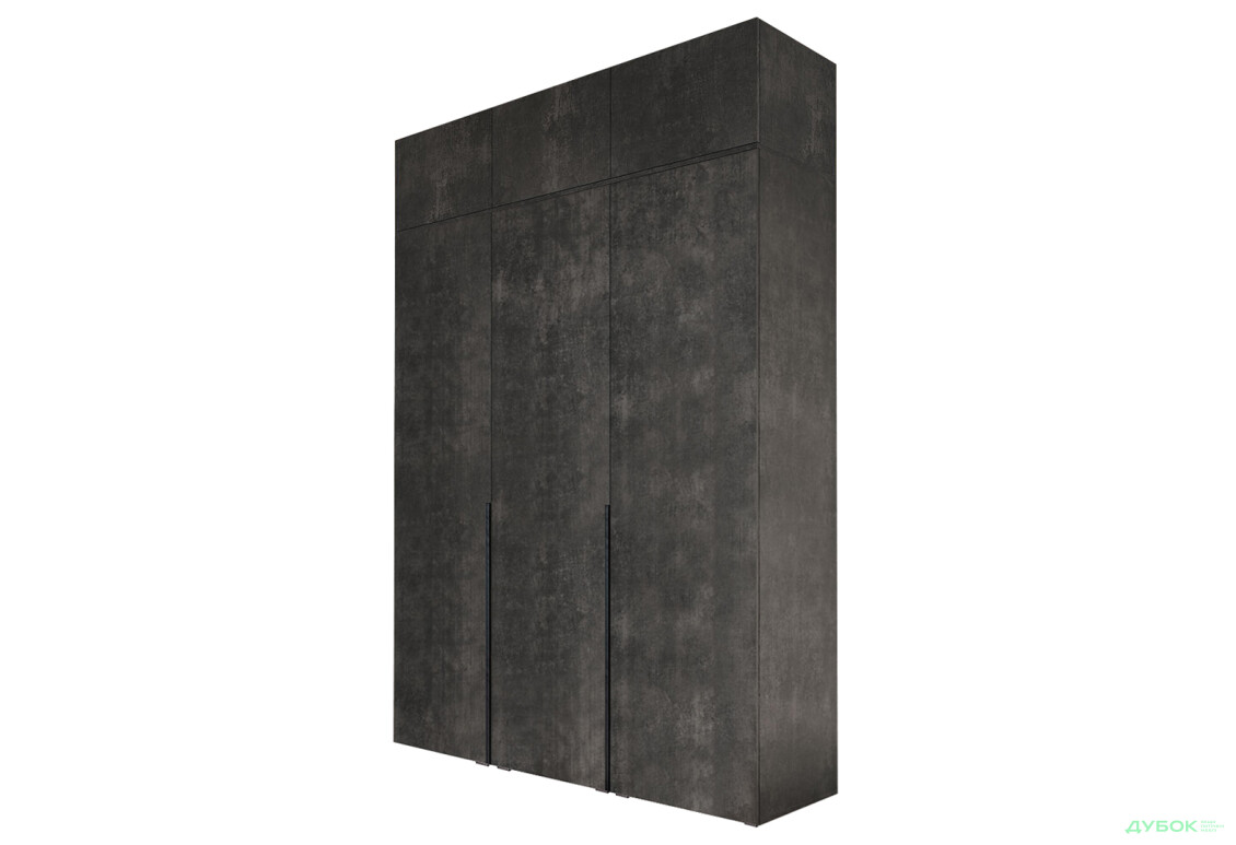 Шафа Moreli Ліберті (ST0027) 3-дверна з антресолею 180 см, бетон темний - Зображення 1 Зображення 1 - Шафа Moreli Ліберті (ST0027) 3-дверна з антресолею 180 см, бетон темний