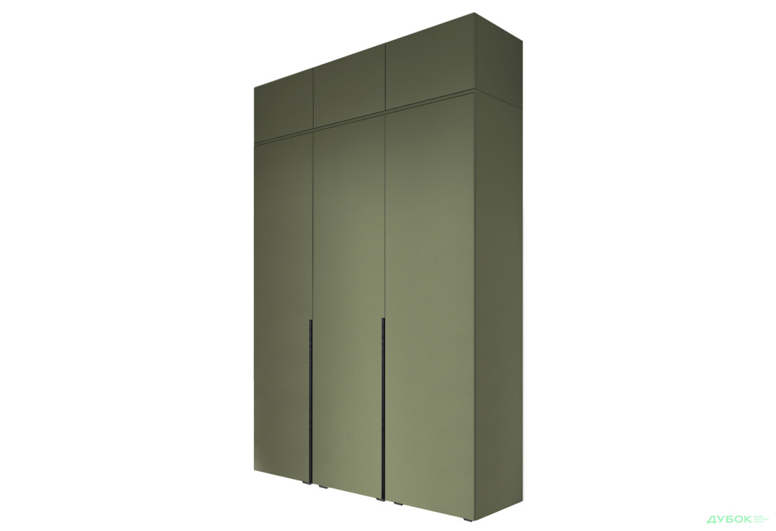 Шафа Moreli Ліберті (ST0027) 3-дверна з антресолею 180 см, зелений димчастий - Зображення 1 Зображення 1 - Шафа Moreli Ліберті (ST0027) 3-дверна з антресолею 180 см, зелений димчастий