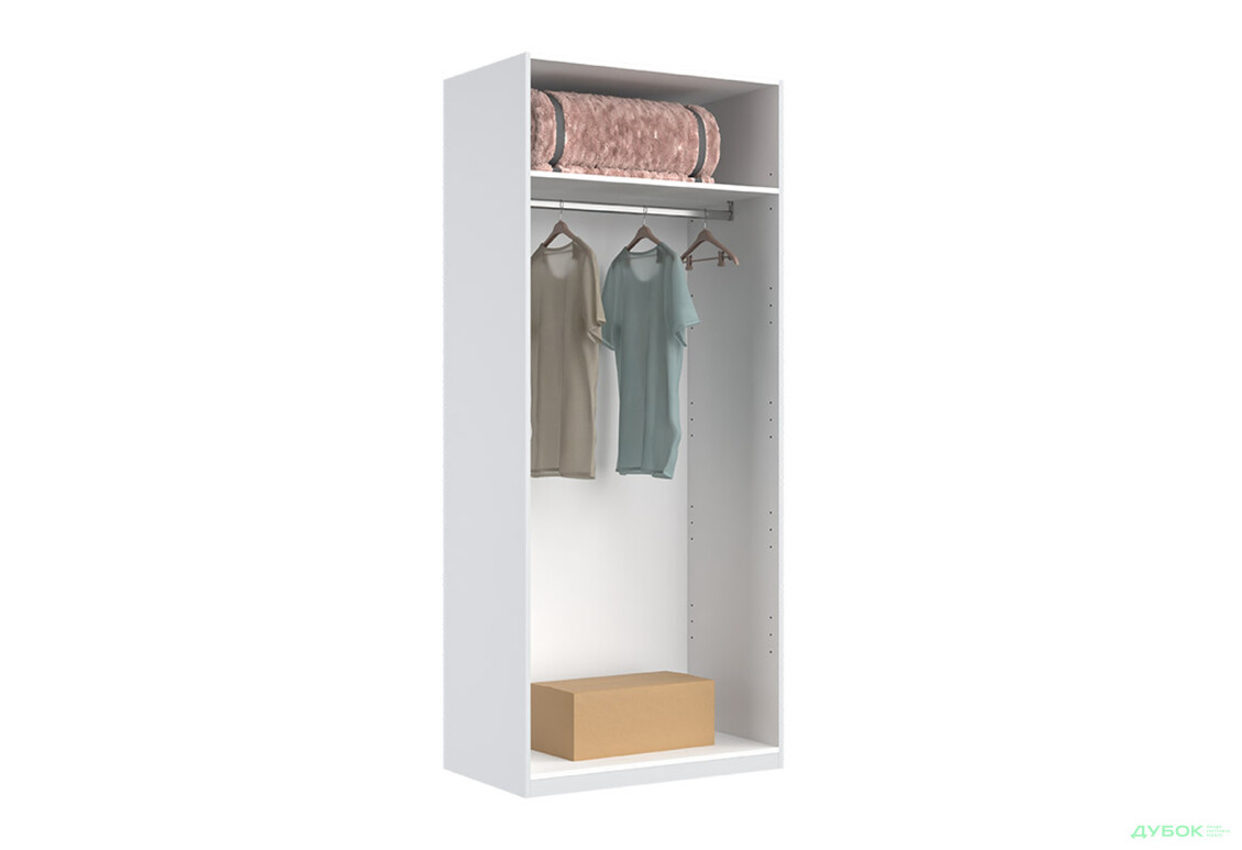 Шкаф МироМарк Идеа / Idea 2дв 90 см белый глянец - Изображение 1 Изображение 1 - Шкаф МироМарк Идеа / Idea 2дв 90 см белый глянец