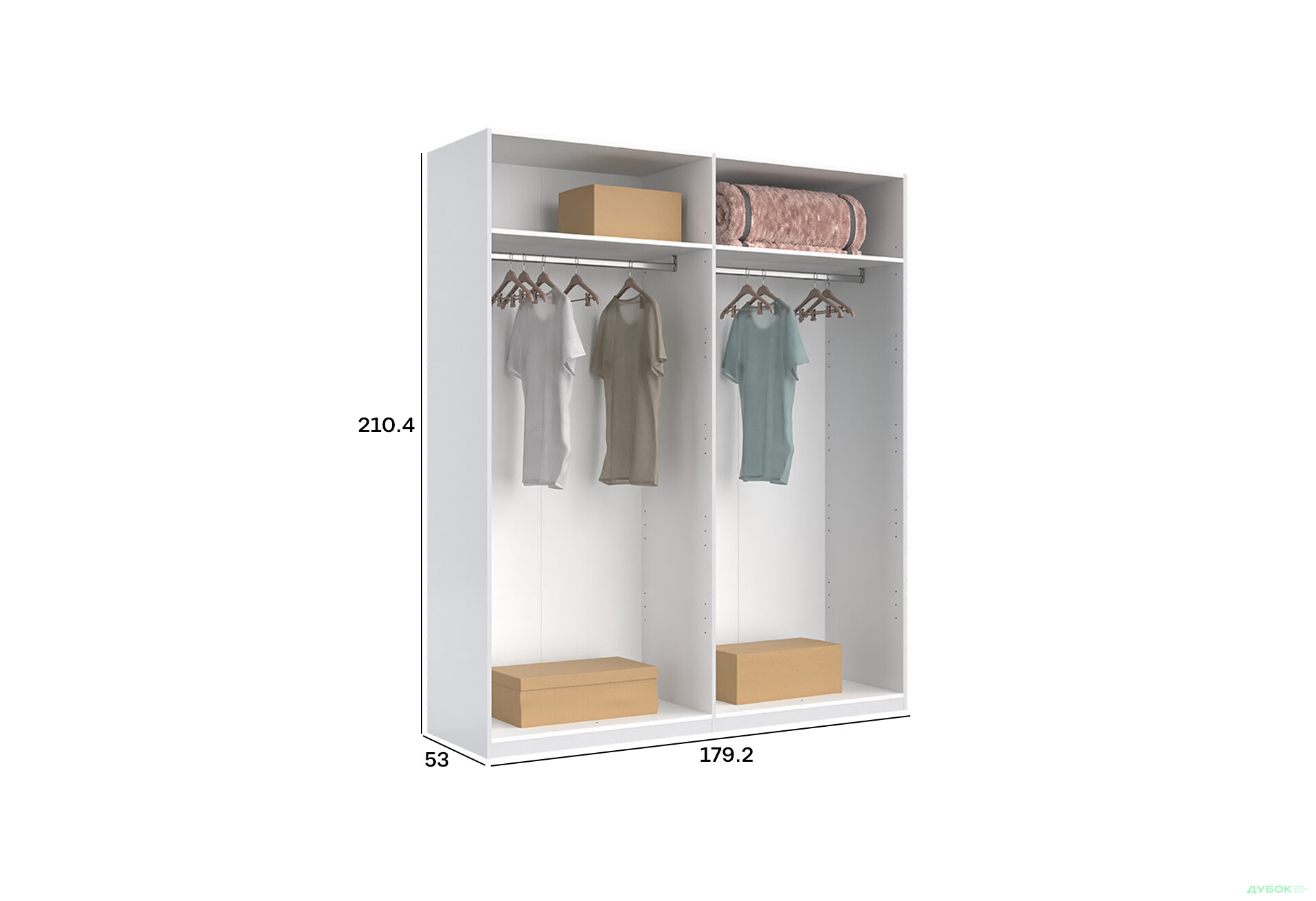 Шафа MiroMark Ідеа / Idea 4дв 179 см білий глянець - Зображення 2 Зображення 2 - Шафа MiroMark Ідеа / Idea 4дв 179 см білий глянець