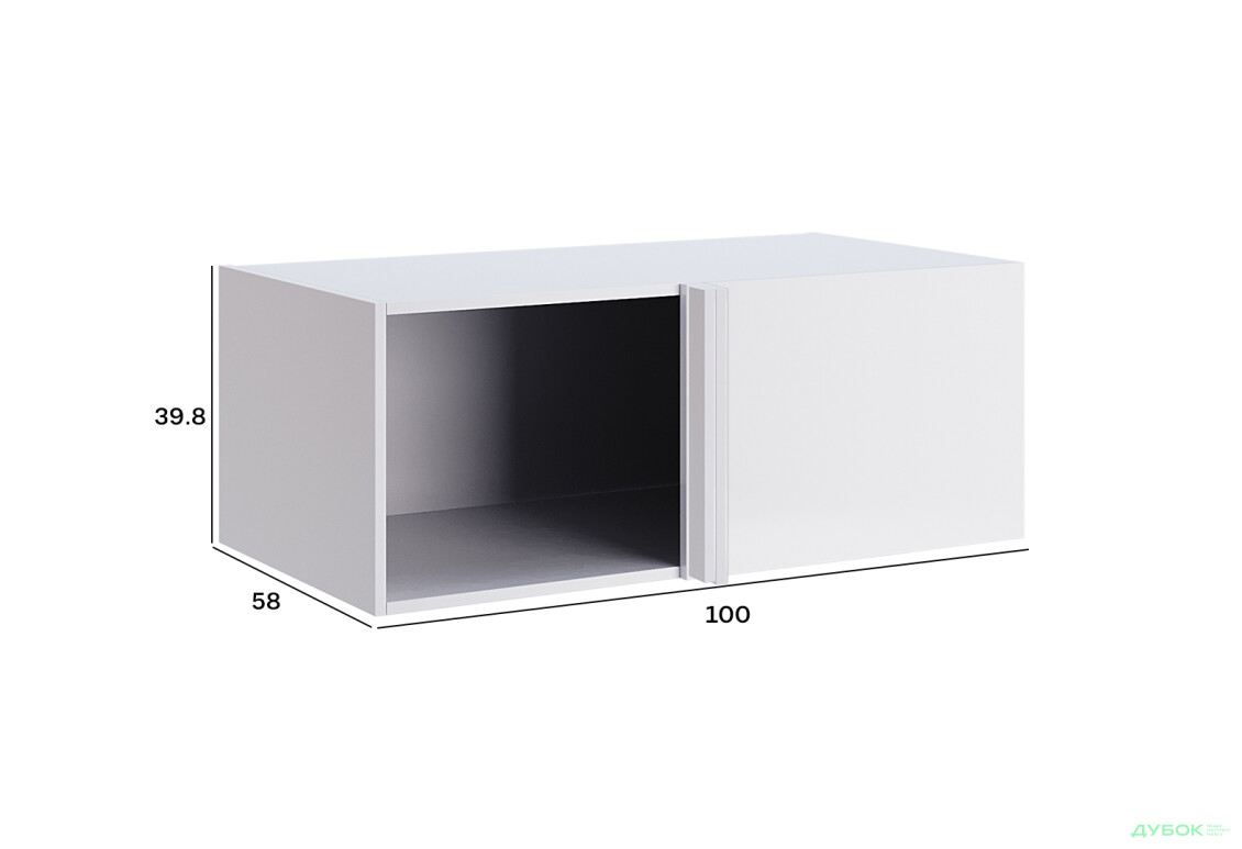 Антресоль МироМарк Идеа / Idea 90° угол 100 см белый глянец - Изображение 2 Изображение 2 - Антресоль МироМарк Идеа / Idea 90° угол 100 см белый глянец