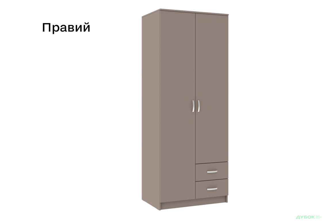 Зображення 6 - Шафа Київський стандарт М-стиль 2Д2Ш 2-дверна 80 см