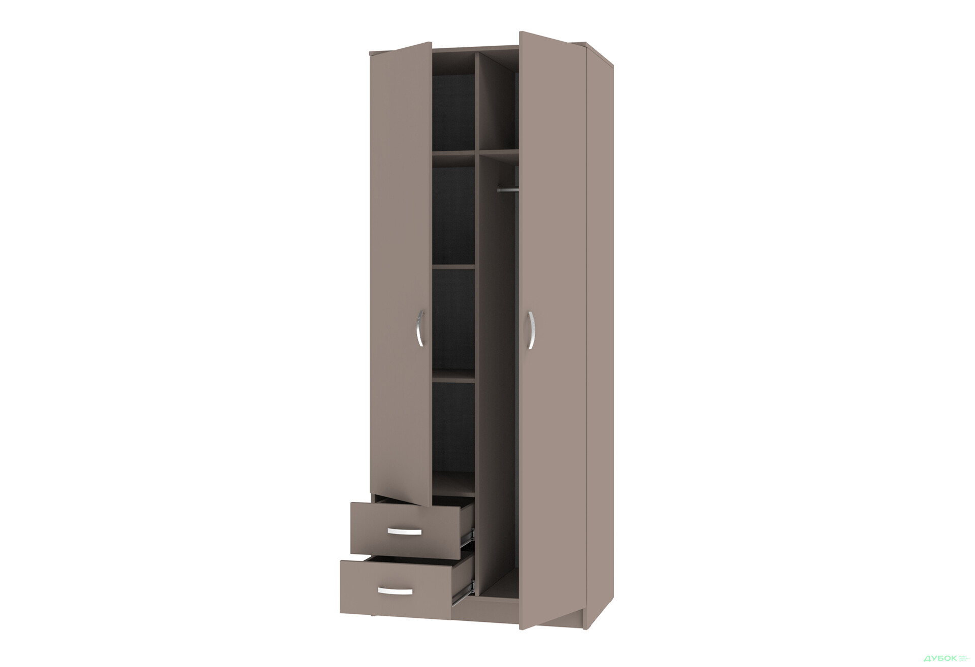 Шкаф Киевский стандарт М-стиль 2Д2Ш 2-дверный 80 см - Изображение 3 Изображение 3 - Шкаф Киевский стандарт М-стиль 2Д2Ш 2-дверный 80 см