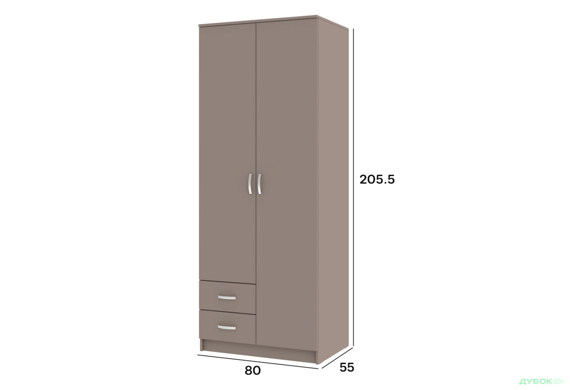 Шкаф Киевский стандарт М-стиль 2Д2Ш 2-дверный 80 см - Изображение 4 Изображение 4 - Шкаф Киевский стандарт М-стиль 2Д2Ш 2-дверный 80 см