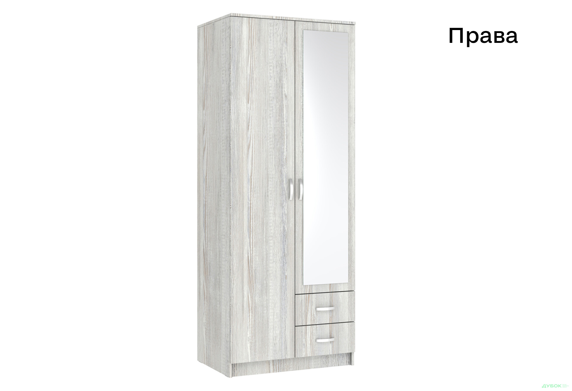 Шафа Київський стандарт М-стиль 2Д2Ш 2-дверна з дзеркалом 80 см - Зображення 6 Зображення 6 - Шафа Київський стандарт М-стиль 2Д2Ш 2-дверна з дзеркалом 80 см