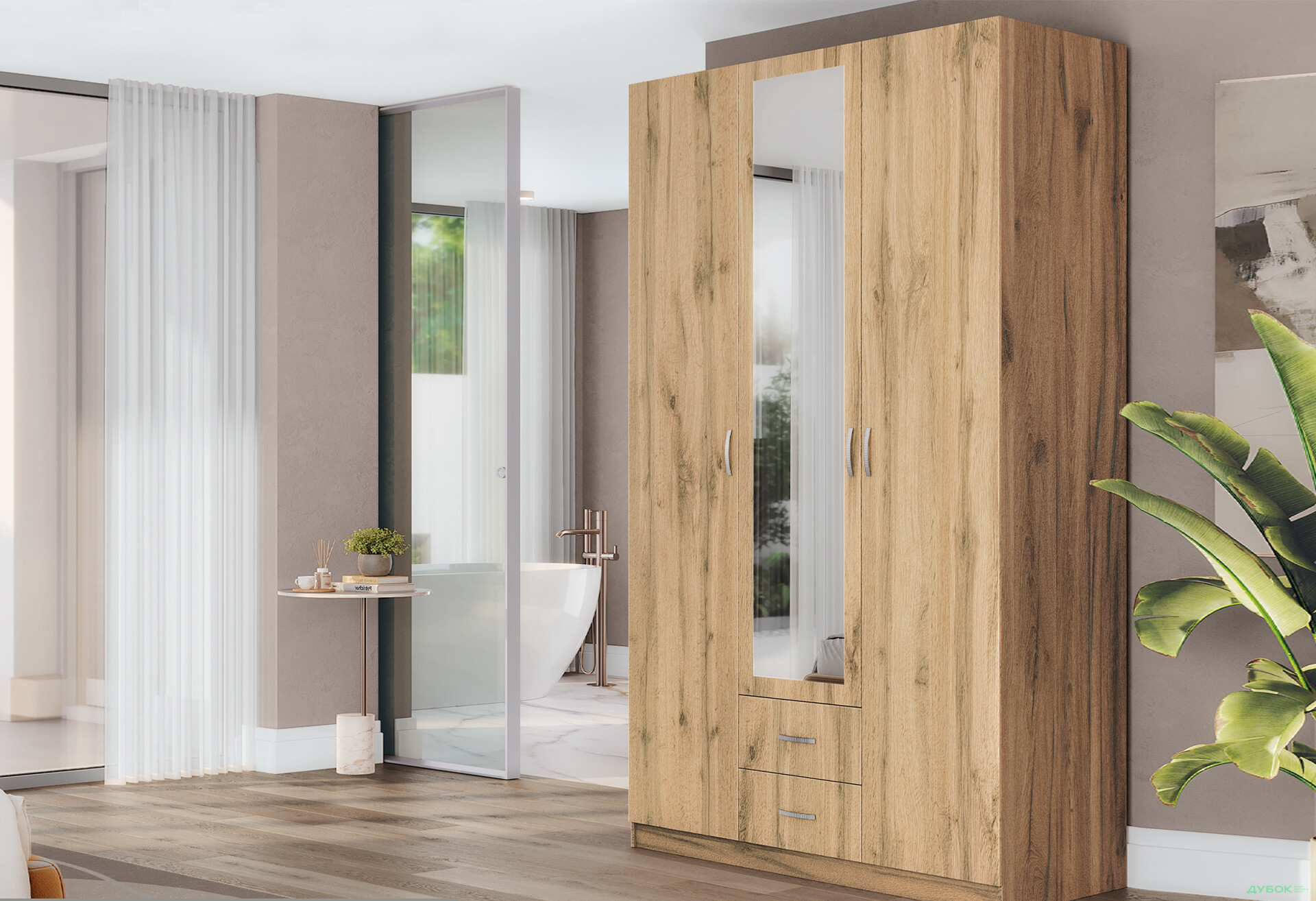 Шафа Київський стандарт М-стиль 3Д2Ш 3-дверна з дзеркалом 120 см - Зображення 1 Зображення 1 - Шафа Київський стандарт М-стиль 3Д2Ш 3-дверна з дзеркалом 120 см