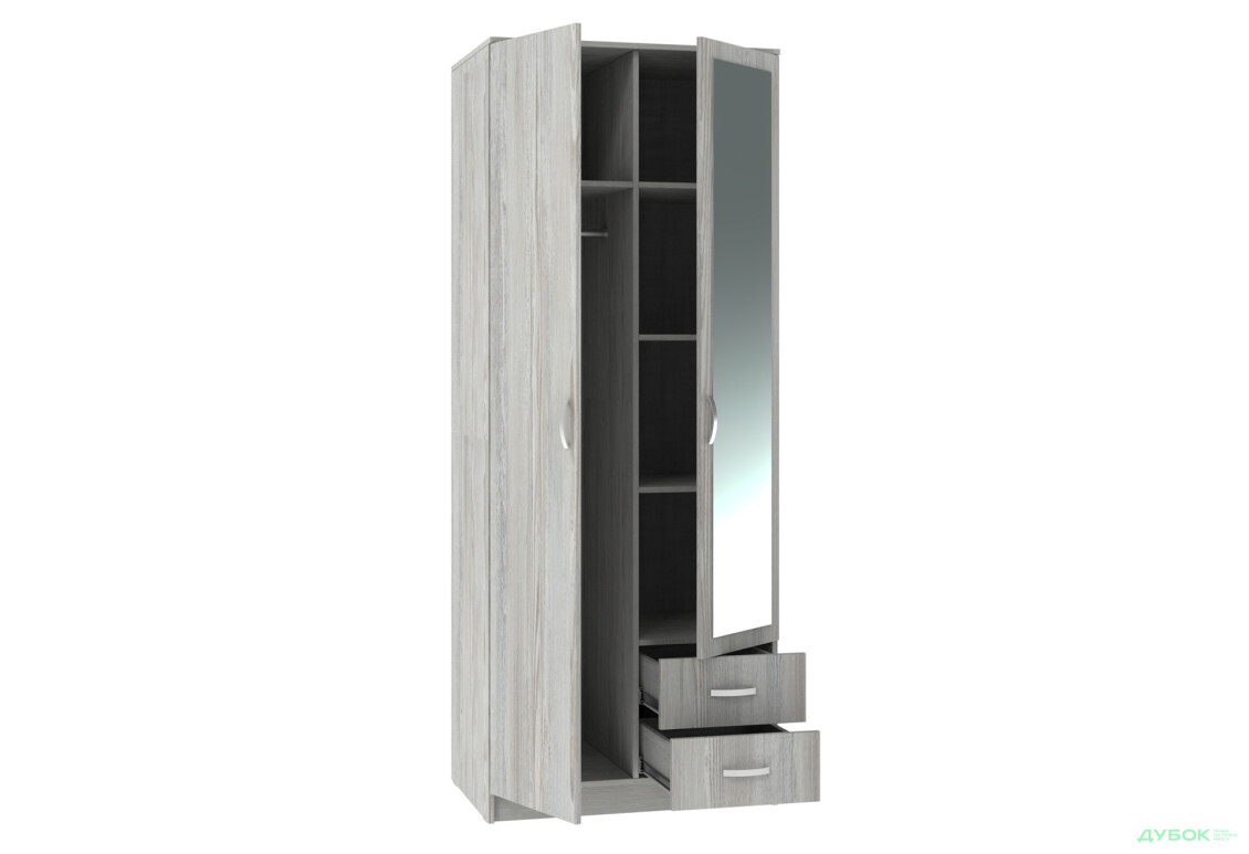 Шафа Київський стандарт М-стиль 2Д2Ш права 2-дверна з дзеркалом 80 см сосна натті - Зображення 3 Зображення 3 - Шафа Київський стандарт М-стиль 2Д2Ш права 2-дверна з дзеркалом 80 см сосна натті