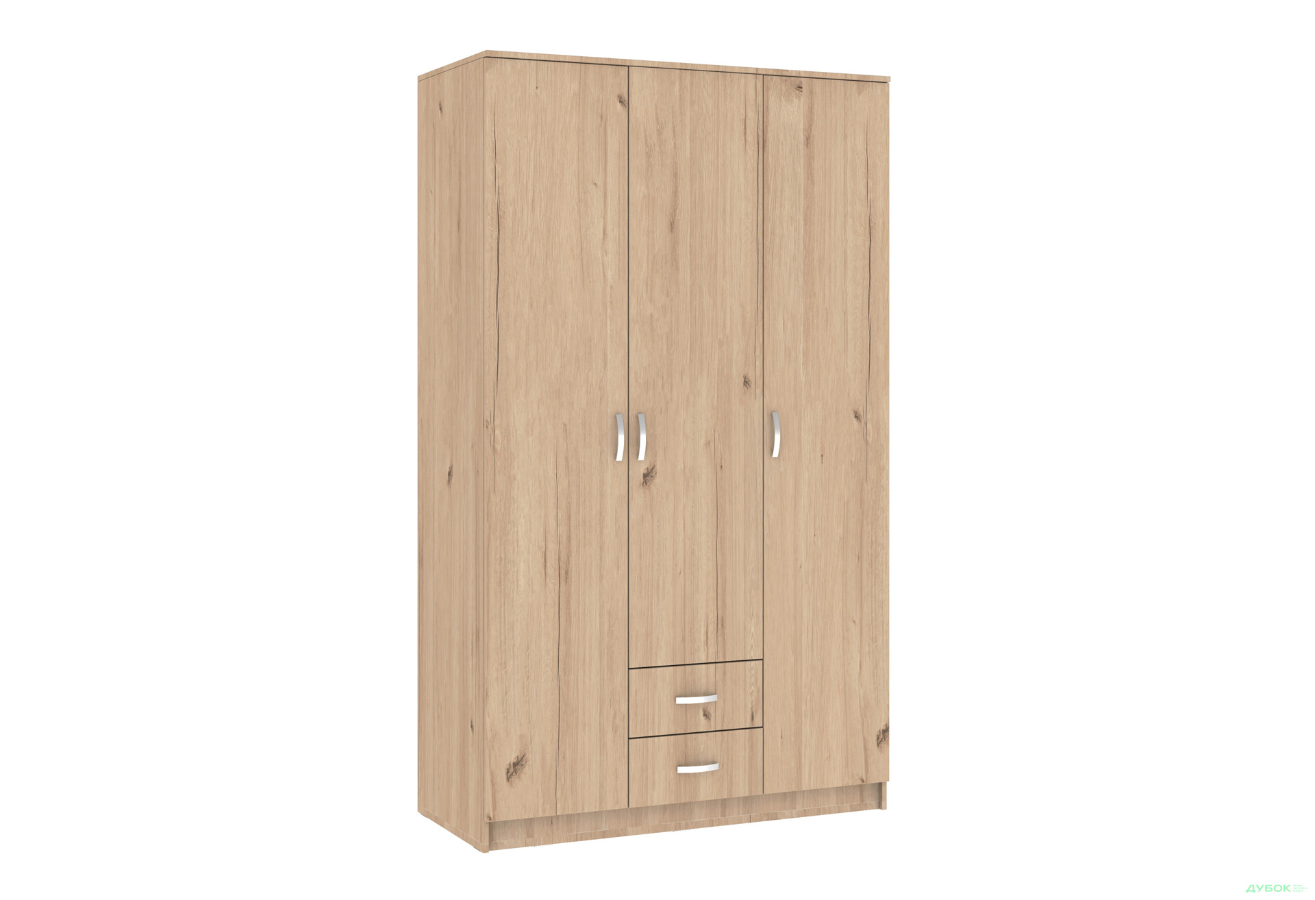 Шафа Київський стандарт М-стиль 3Д2Ш 3-дверна 120 см дуб рая - Зображення 1 Зображення 1 - Шафа Київський стандарт М-стиль 3Д2Ш 3-дверна 120 см дуб рая