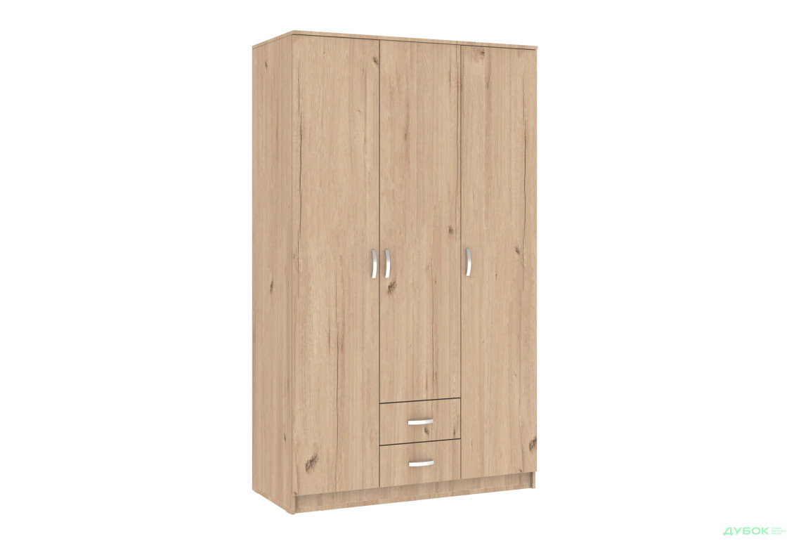Шафа Київський стандарт М-стиль 3Д2Ш 3-дверна 120 см дуб рая - Зображення 1 Зображення 1 - Шафа Київський стандарт М-стиль 3Д2Ш 3-дверна 120 см дуб рая
