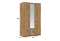 Шафа Київський стандарт М-стиль 3Д2Ш 3-дверна з дзеркалом 120 см дуб аппалачі - Зображення 4 Зображення 4 - Шафа Київський стандарт М-стиль 3Д2Ш 3-дверна з дзеркалом 120 см дуб аппалачі
