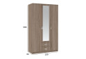 Шкаф Киевский стандарт М-стиль 3Д2Ш 3-дверный с зеркалом 120 см дуб сонома трюфель - Изображение 4 Изображение 4 - Шкаф Киевский стандарт М-стиль 3Д2Ш 3-дверный с зеркалом 120 см дуб сонома трюфель