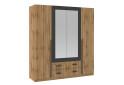 Шафа Київський стандарт Ліон 4Д2Ш 4-дверна з дзеркалом 181 см дуб аппалачі / антрацит - Зображення 1 Зображення 1 - Шафа Київський стандарт Ліон 4Д2Ш 4-дверна з дзеркалом 181 см дуб аппалачі / антрацит