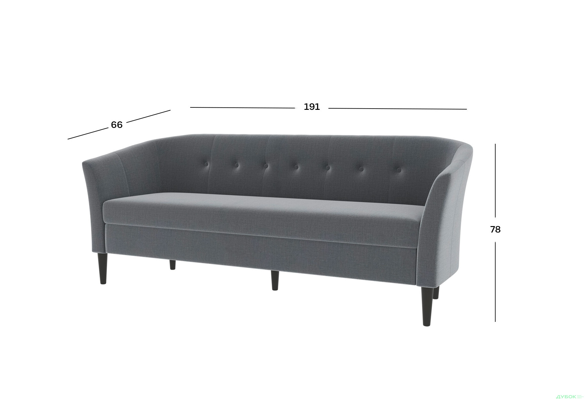 Диван UMa Соната 3С 191x66 см нераскладной серо-коричневый (Fancy 96) - Изображение 11 Изображение 11 - Диван UMa Соната 3С 191x66 см нераскладной серо-коричневый (Fancy 96)