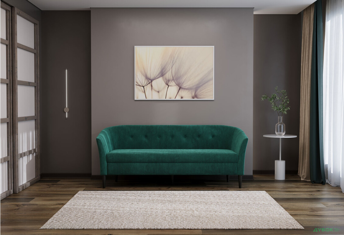 Диван UMa Соната 3C 191x66 см нерозкладний смарагдовий (Run again 36) - Зображення 4 Зображення 4 - Диван UMa Соната 3C 191x66 см нерозкладний смарагдовий (Run again 36)