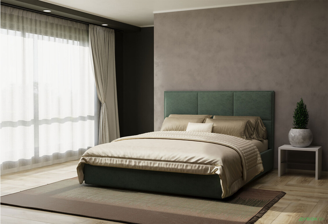 Кровать-подиум VND Астон подъемная 160х200 см, Siena 1020 Moss (серо-зеленый) - Изображение 2 Изображение 2 - Кровать-подиум VND Астон подъемная 160х200 см, Siena 1020 Moss (серо-зеленый)