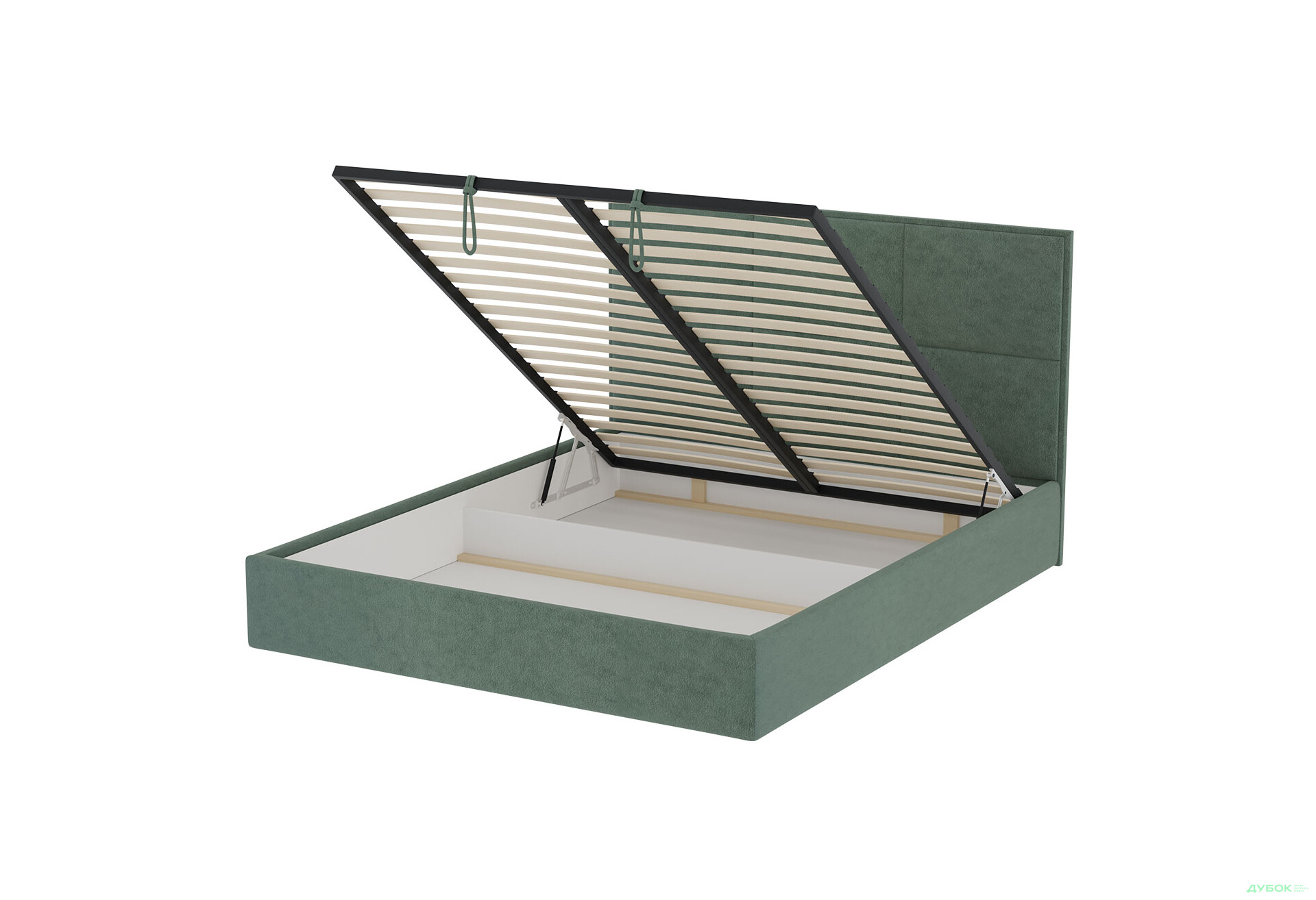 Кровать-подиум VND Астон подъемная 160х200 см, Siena 1020 Moss (серо-зеленый) - Изображение 5 Изображение 5 - Кровать-подиум VND Астон подъемная 160х200 см, Siena 1020 Moss (серо-зеленый)