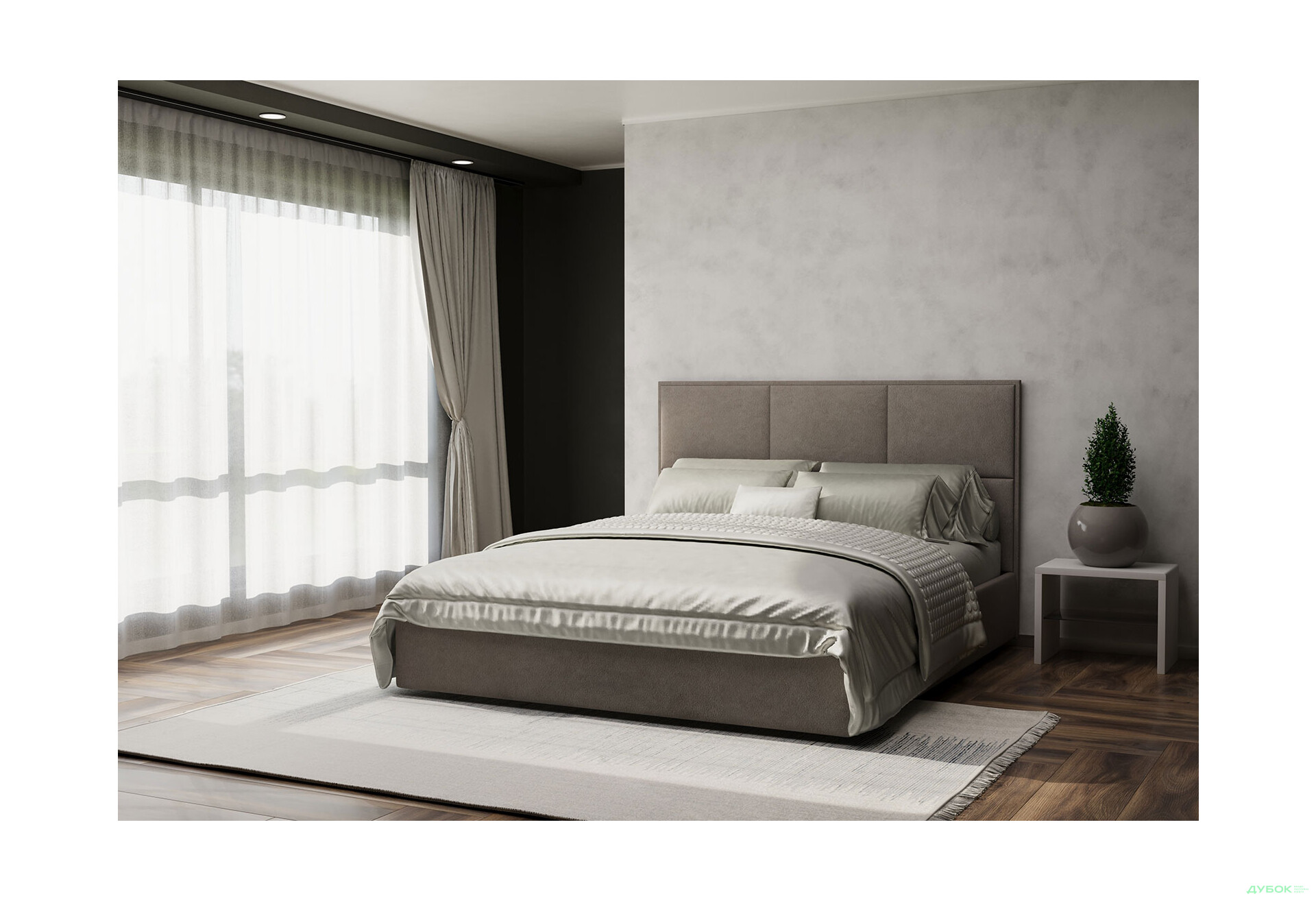 Ліжко-подіум VND Астон підйомне 160х200 см, Siena 1009 Cocoa (беж) - Зображення 2 Зображення 2 - Ліжко-подіум VND Астон підйомне 160х200 см, Siena 1009 Cocoa (беж)