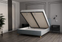 Ліжко VND Соло з підйомним механізмом 160х200 см, Делано 704 (сірий), ніжки лак - Зображення 3 Зображення 3 - Ліжко VND Соло з підйомним механізмом 160х200 см, Делано 704 (сірий), ніжки лак