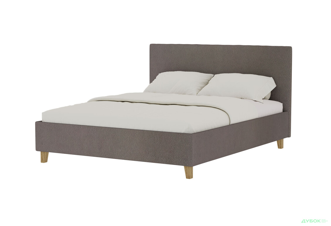 Ліжко VND Соло з підйомним механізмом 160х200 см, Siena 1005 Hazelnut (сірий), ніжки лак
