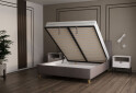 Ліжко VND Соло з підйомним механізмом 160х200 см, Siena 1005 Hazelnut (сірий), ніжки лак - Зображення 3 Зображення 3 - Ліжко VND Соло з підйомним механізмом 160х200 см, Siena 1005 Hazelnut (сірий), ніжки лак