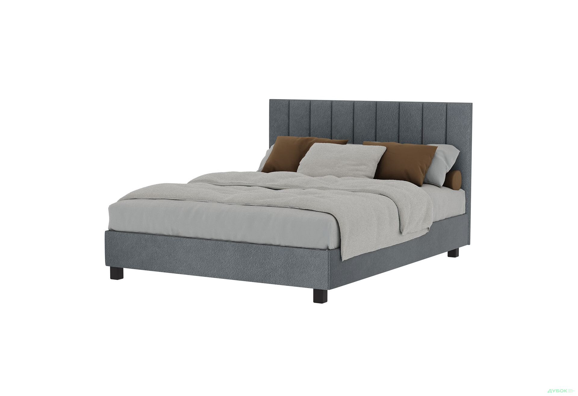 Ліжко VND Віола з підйомним механізмом 160х200 см, Делано 705 (сірий), ніжки венге - Зображення 1 Зображення 1 - Ліжко VND Віола з підйомним механізмом 160х200 см, Делано 705 (сірий), ніжки венге