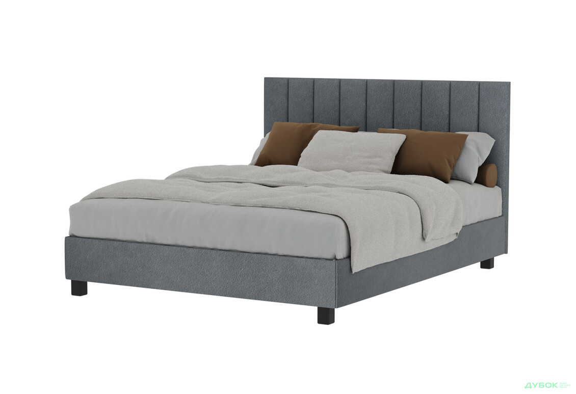 Ліжко VND Віола з підйомним механізмом 160х200 см, Делано 705 (сірий), ніжки венге - Зображення 1 Зображення 1 - Ліжко VND Віола з підйомним механізмом 160х200 см, Делано 705 (сірий), ніжки венге