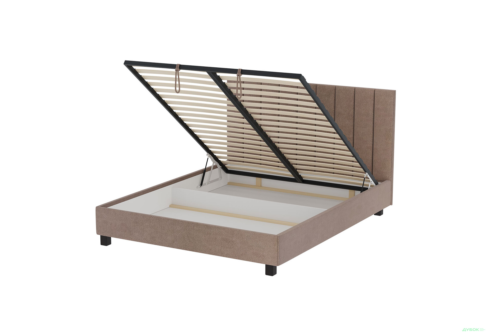 Ліжко VND Віола з підйомним механізмом 160х200 см, Siena 1024 Dove (пудра), ніжки венге - Зображення 5 Зображення 5 - Ліжко VND Віола з підйомним механізмом 160х200 см, Siena 1024 Dove (пудра), ніжки венге