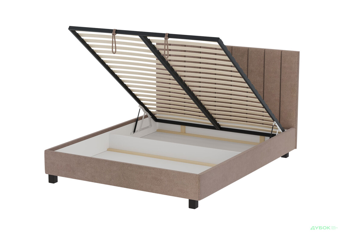 Ліжко VND Віола з підйомним механізмом 160х200 см, Siena 1024 Dove (пудра), ніжки венге - Зображення 5 Зображення 5 - Ліжко VND Віола з підйомним механізмом 160х200 см, Siena 1024 Dove (пудра), ніжки венге